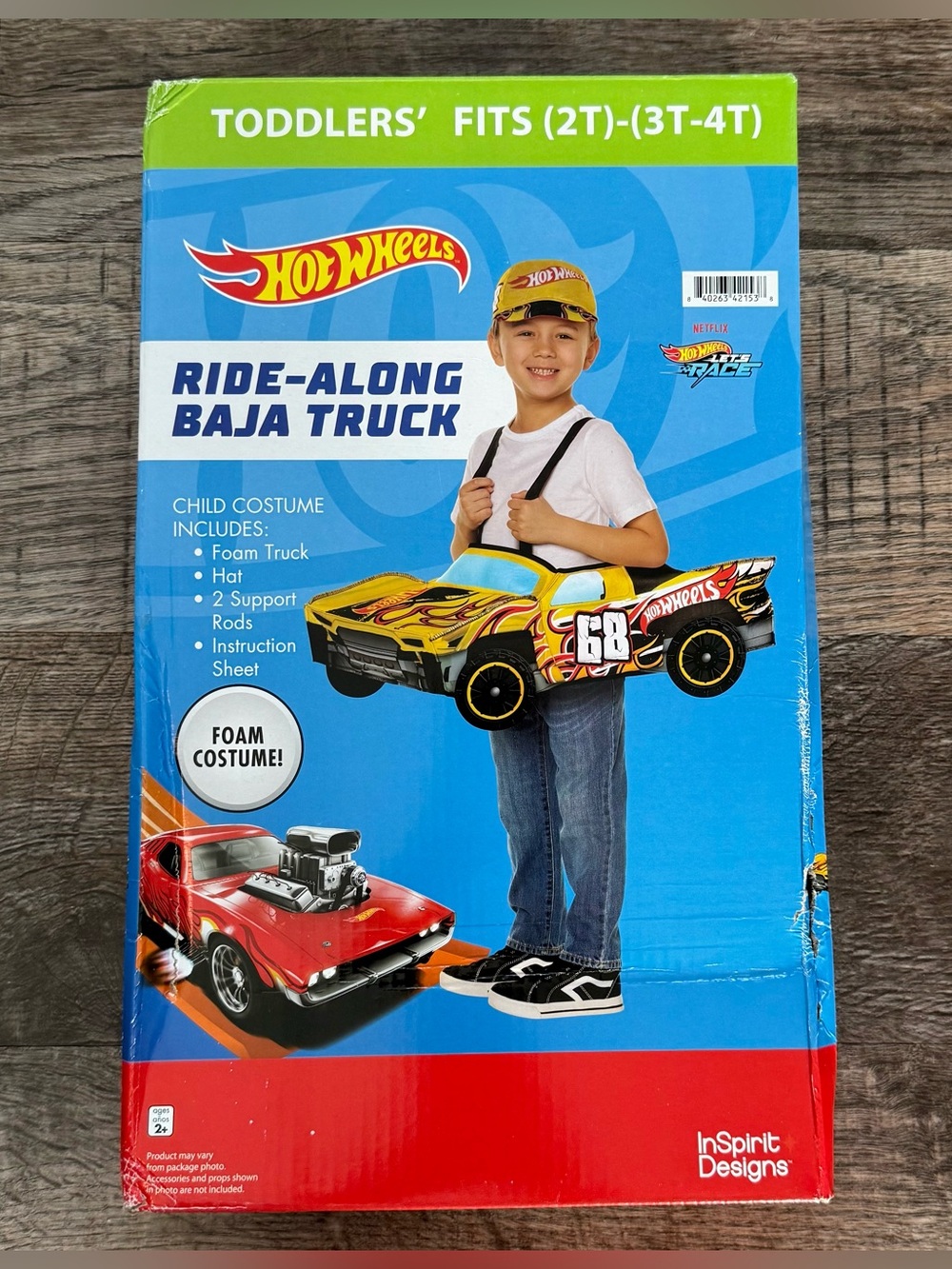 NWT Hot Wheels Ride Along Baja Truck Kids Race Car Halloween Costume 2T 3T 4T